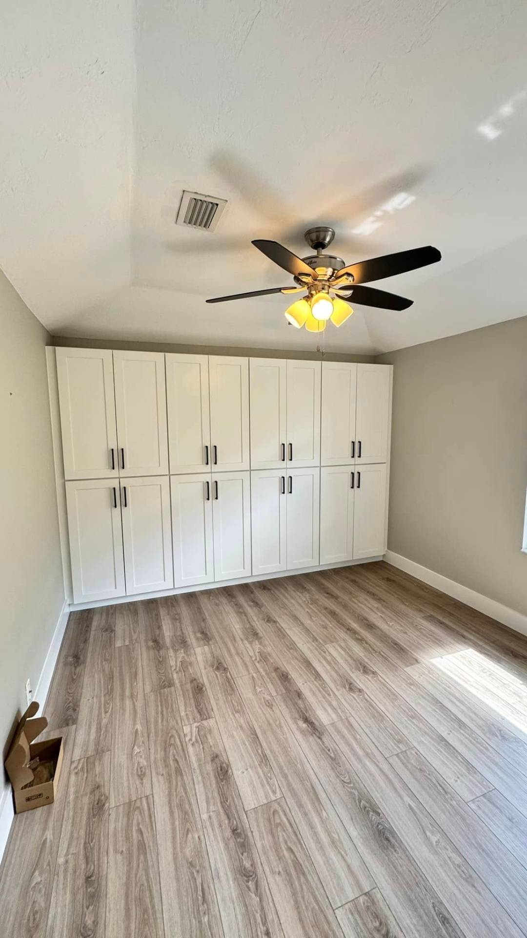 After — Custom cabinet wall
